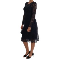 Dolce & Gabbana Elegantes Kleid mit floraler Spitze in A-Linie