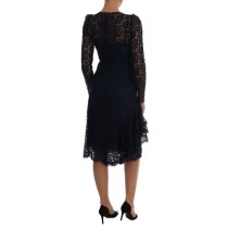 Dolce & Gabbana Elegantes Kleid mit floraler Spitze in A-Linie
