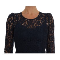 Dolce & Gabbana Elegantes Kleid mit floraler Spitze in A-Linie