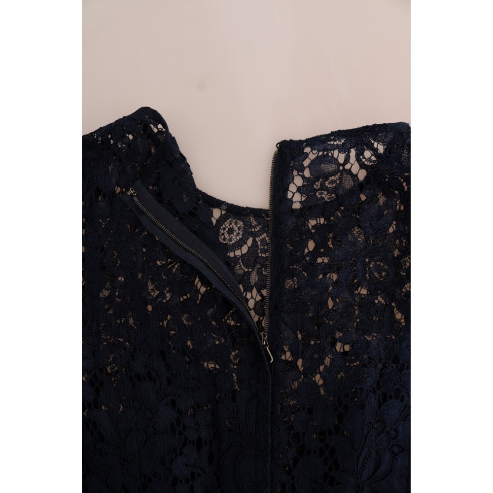 Dolce & Gabbana Elegantes Kleid mit floraler Spitze in A-Linie