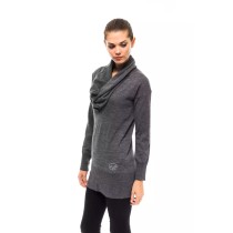 Montana Blu Grauer Pullover aus Wolle für Frauen