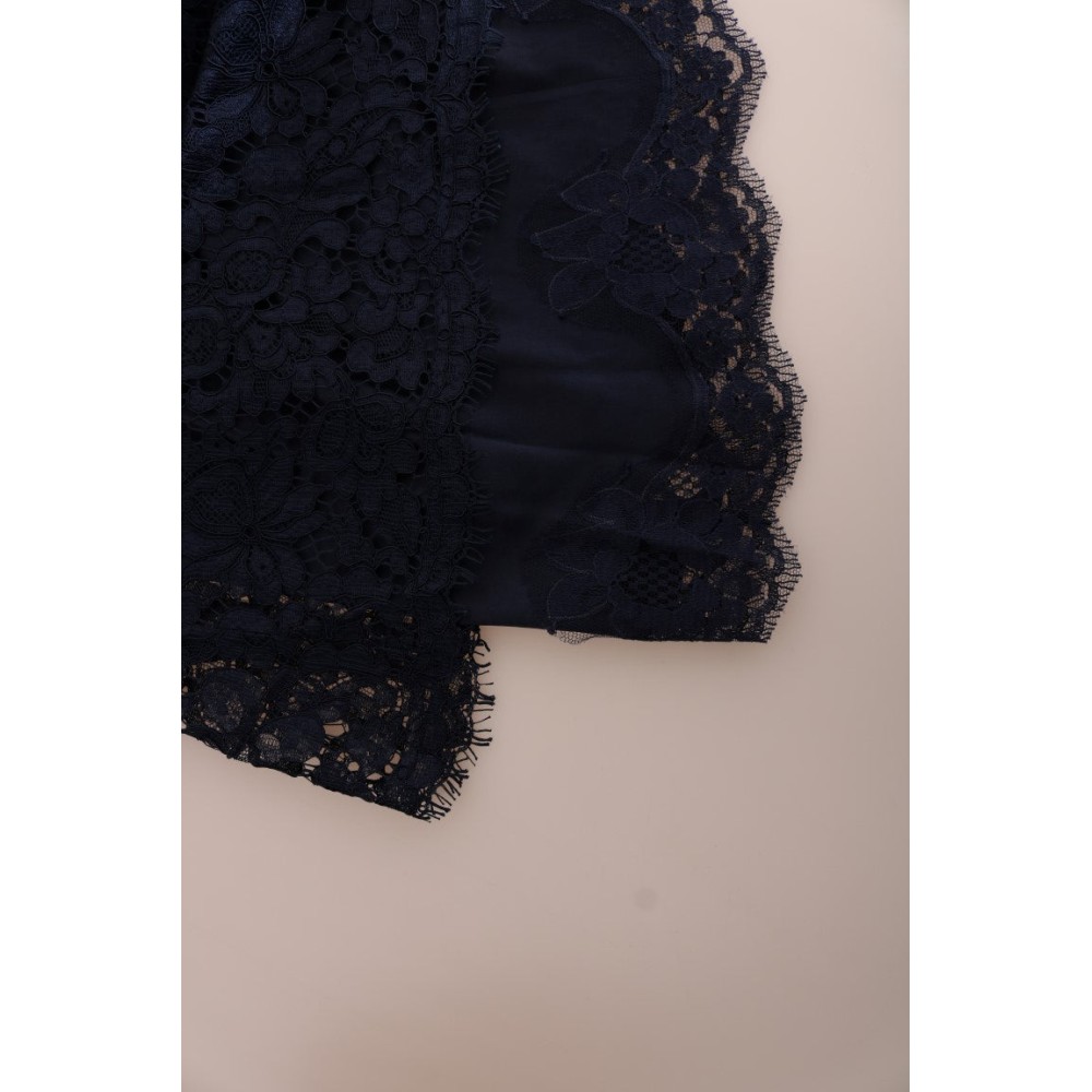 Dolce & Gabbana Elegantes Kleid mit floraler Spitze in A-Linie