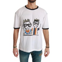 Dolce & Gabbana Elegantes weißes T-Shirt aus Seidenmischung für Männer