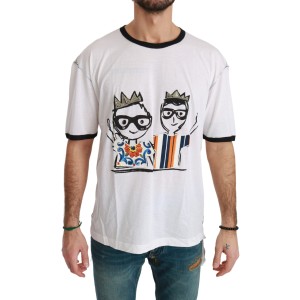 Dolce & Gabbana Elegantes weißes T-Shirt aus Seidenmischung für Männer