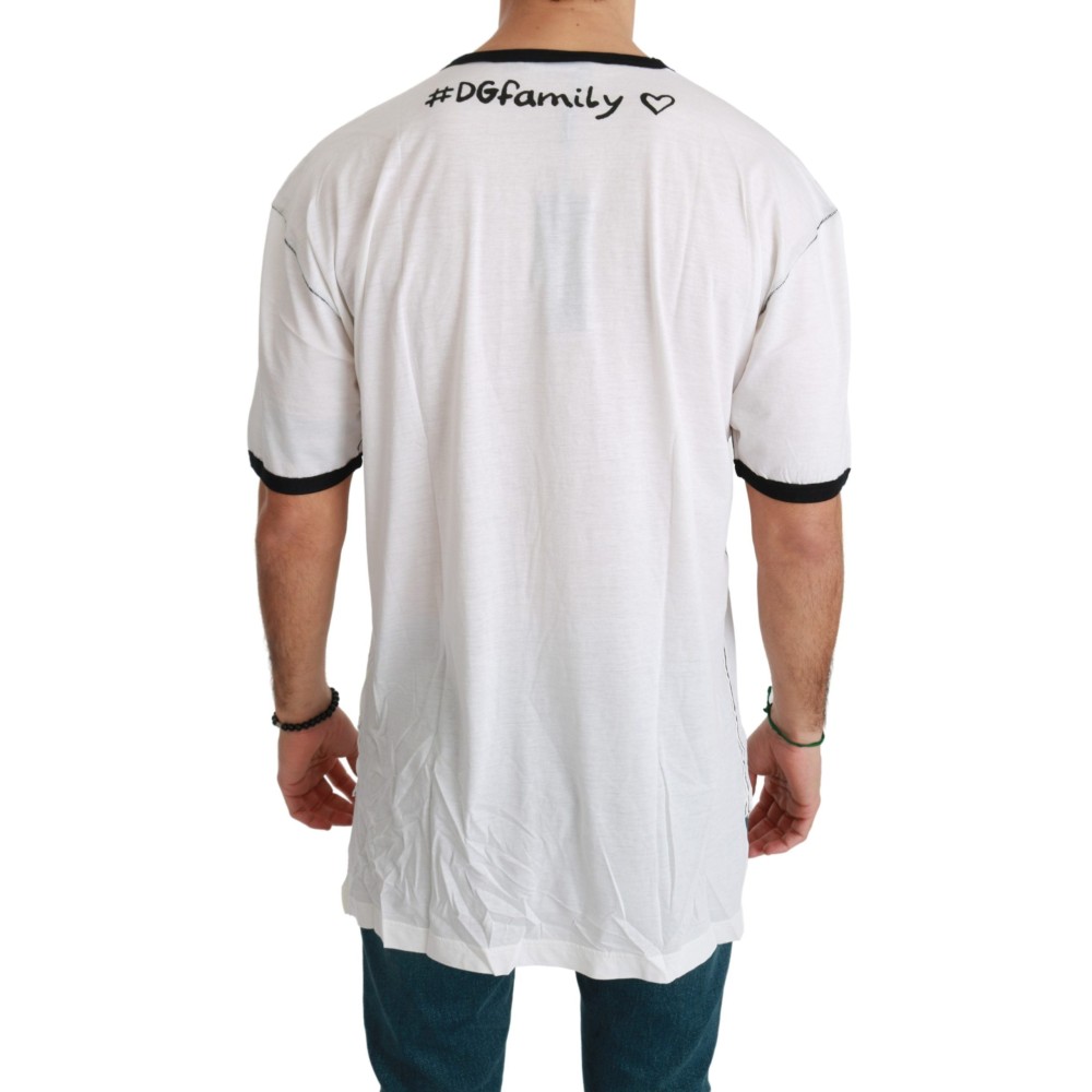 Dolce & Gabbana Elegantes weißes T-Shirt aus Seidenmischung für Männer