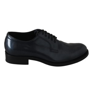 Dolce & Gabbana Elegante blaue Derby-Schuhe aus Leder