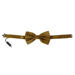 Dolce & Gabbana Elegante senffarbene Seidenfliege