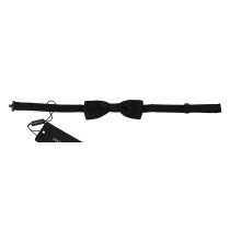 Dolce & Gabbana Elegante Schwarz gepunktete Seidenfliege