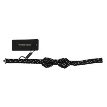 Dolce & Gabbana Elegante Schwarz gepunktete Seidenfliege
