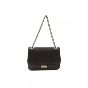 Pompei Donatella Schwarze Leder Damen Crossbody Tasche