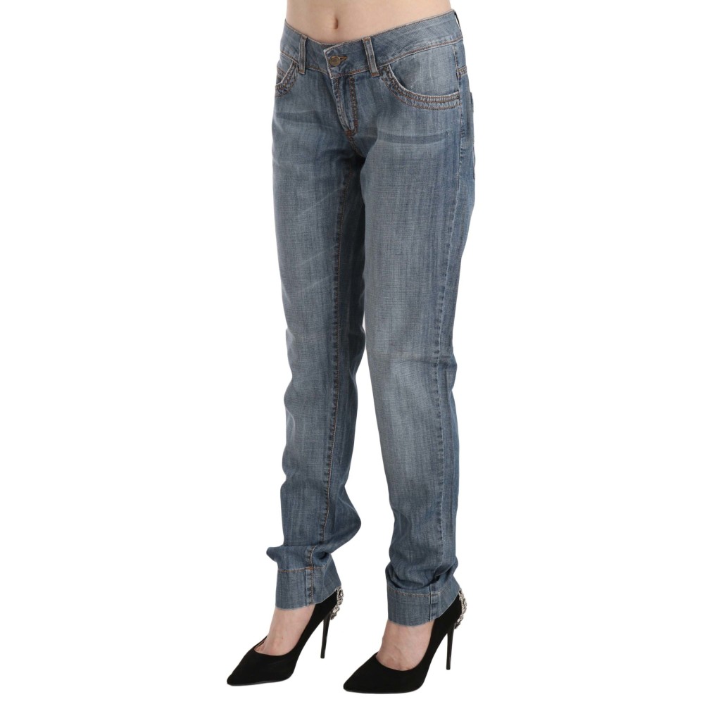 Just Cavalli Schicke blau gewaschene Slim Fit Denim Jeans
