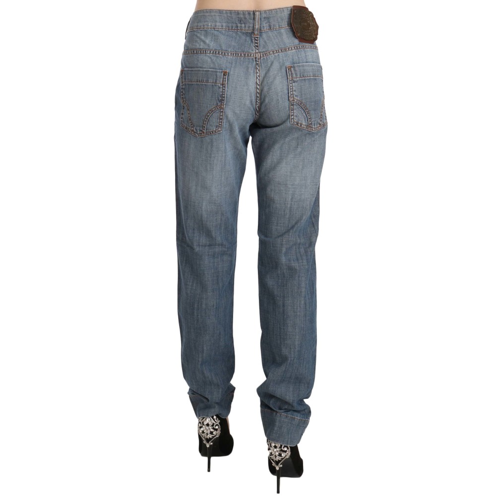 Just Cavalli Schicke blau gewaschene Slim Fit Denim Jeans