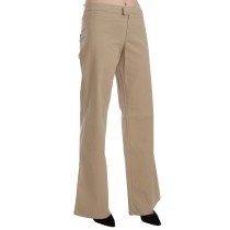 Just Cavalli Beige Mid Waist Flared Luxury Trousers