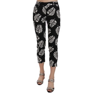 Dolce & Gabbana Elegante Skinny Capri mit Palmenprint