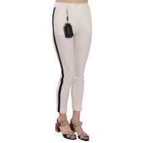 Dolce & Gabbana Elegante Hose aus Wolle mit Seitenstreifen