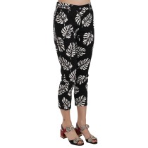 Dolce & Gabbana Elegante Skinny Capri mit Palmenprint