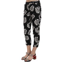 Dolce & Gabbana Elegante Skinny Capri mit Palmenprint