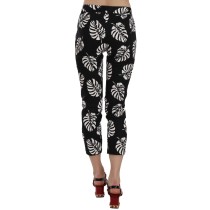 Dolce & Gabbana Elegante Skinny Capri mit Palmenprint