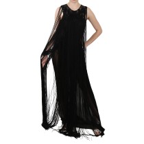 John Richmond Durchsichtiges paillettenbesetztes Maxi Elegance Kleid