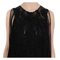 John Richmond Durchsichtiges paillettenbesetztes Maxi Elegance Kleid