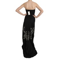 John Richmond Bezauberndes Schwarzes Maxi-Schlagkleid