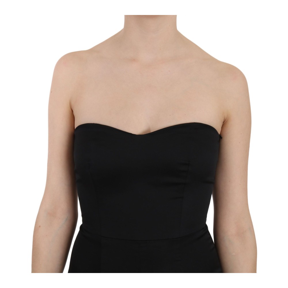 John Richmond Bezauberndes Schwarzes Maxi-Schlagkleid