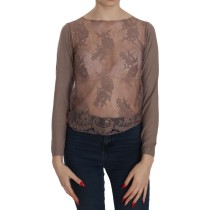PINK MEMORIES Bluse mit Bootsausschnitt aus Baumwollspitze
