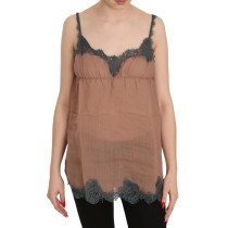 PINK MEMORIES Elegantes Spaghetti-Träger-Spitzen-Top