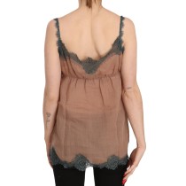 PINK MEMORIES Elegantes Spaghetti-Träger-Spitzen-Top