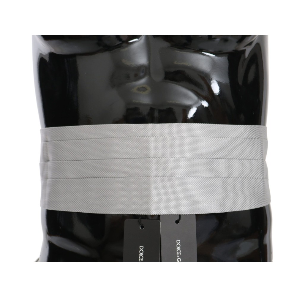 Dolce & Gabbana Eleganter Kummerbund aus grauer Seide