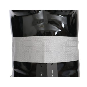 Dolce & Gabbana Eleganter Kummerbund aus grauer Seide
