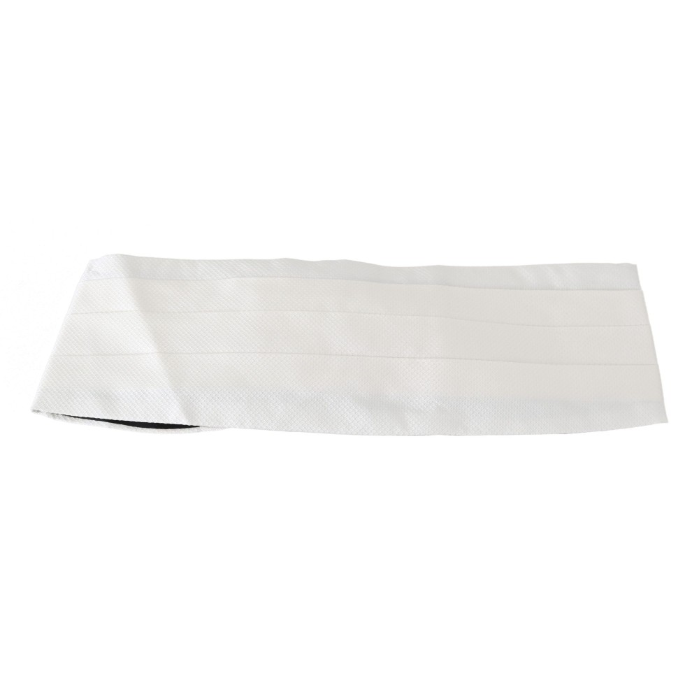 Dolce & Gabbana Eleganter weißer Seidenkummerbund