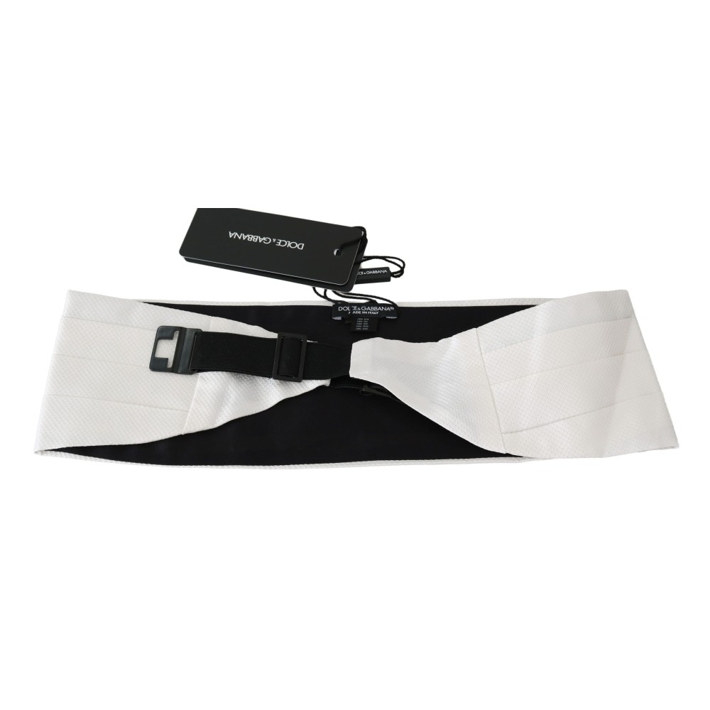 Dolce & Gabbana Eleganter weißer Seidenkummerbund
