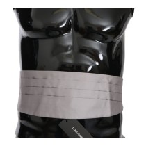 Dolce & Gabbana Eleganter Kummerbund aus grauer Seide