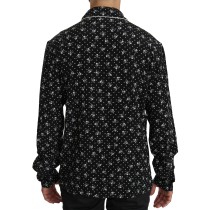 Dolce & Gabbana Elegantes Pyjamahemd aus Seide mit Totenkopfdruck