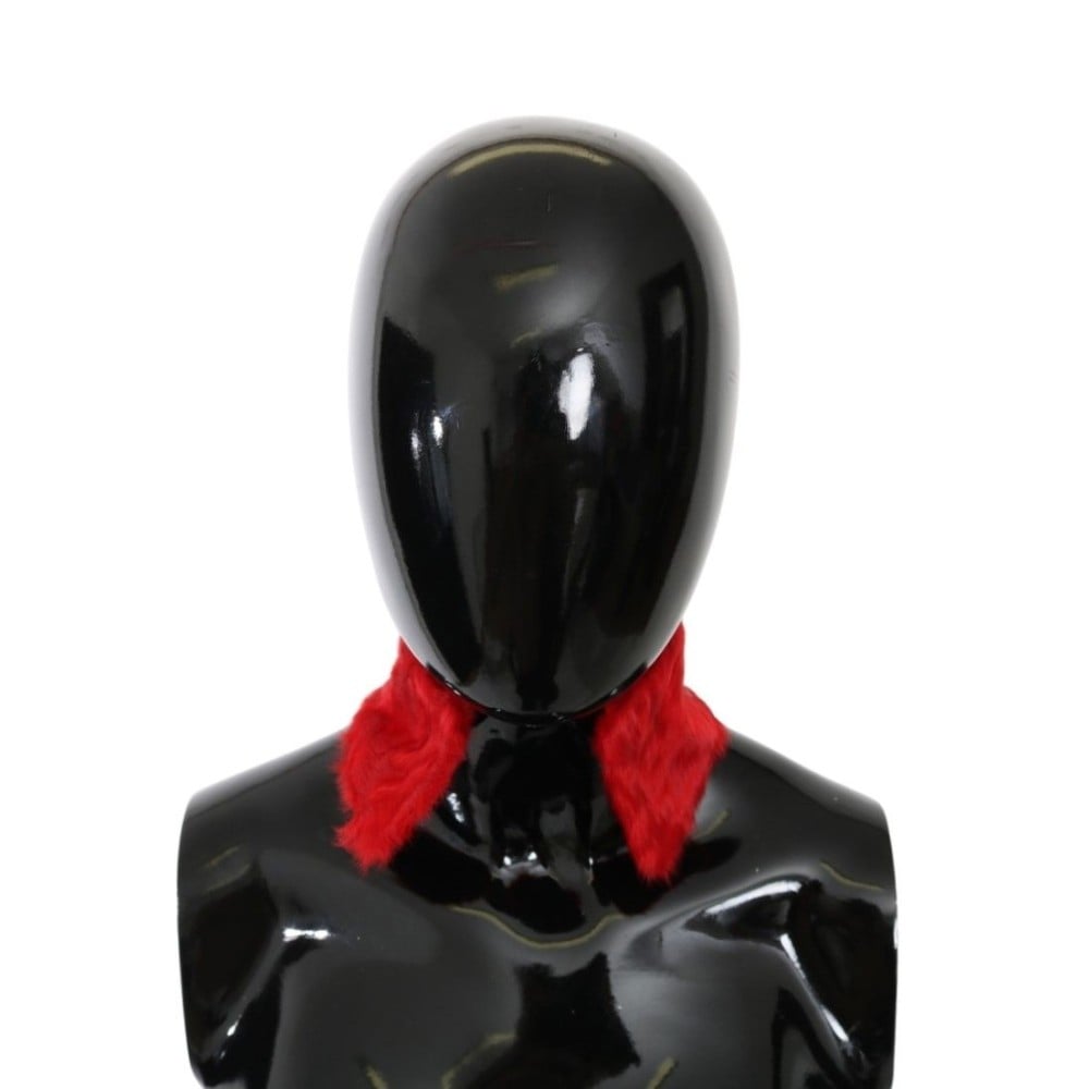 Dolce & Gabbana Eleganter roter Lammfellschal