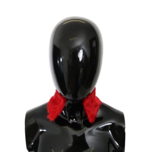 Dolce & Gabbana Eleganter roter Lammfellschal