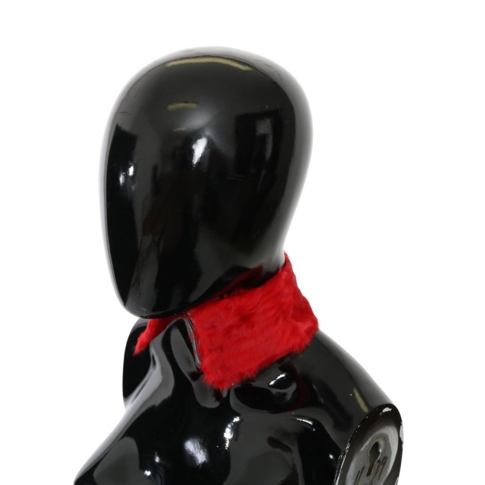 Dolce & Gabbana Eleganter roter Lammfellschal