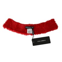 Dolce & Gabbana Eleganter roter Lammfellschal