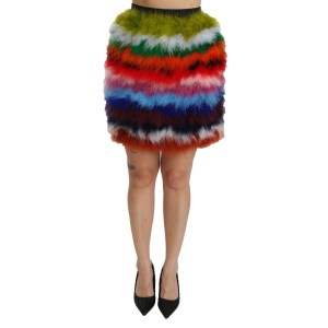 Dolce & Gabbana Schicker, federverzierter Rock mit hoher Taille