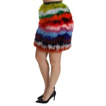 Dolce & Gabbana Schicker, federverzierter Rock mit hoher Taille
