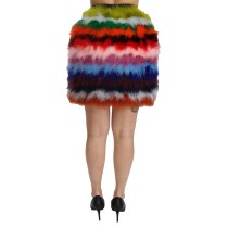 Dolce & Gabbana Schicker, federverzierter Rock mit hoher Taille