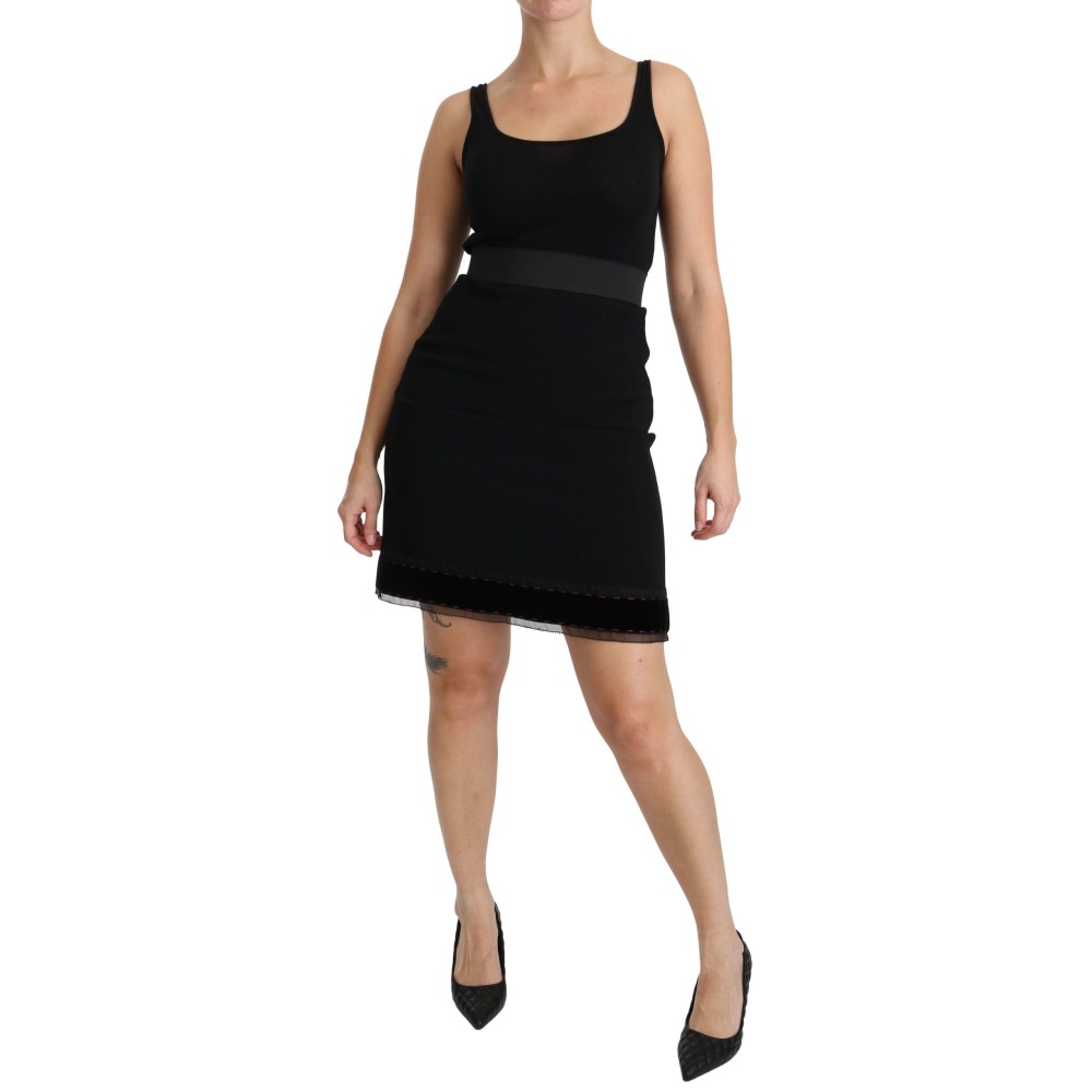 Dolce & Gabbana Eleganter schwarzer Rock mit hoher Taille
