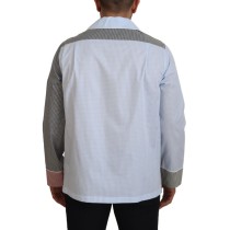 Dolce & Gabbana Elegante gefütterte blaue Jacke mit Polka Dot