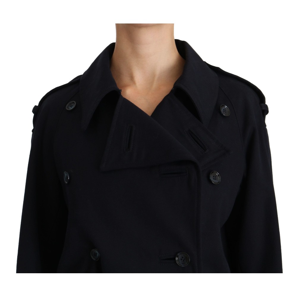Dolce & Gabbana Elegante gefütterte blaue Jacke mit Polka Dot