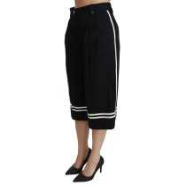 Dolce & Gabbana Elegante Skinny-Hose aus Seide mit mittlerer Taille