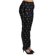 Dolce & Gabbana Gekürzte Palazzo-Hose mit hoher Taille in Schwarz Zitrone