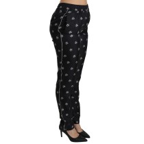Dolce & Gabbana Elegante Skinny-Hose aus Seide mit mittlerer Taille