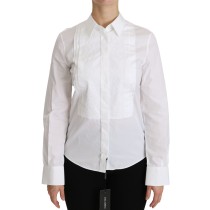 Dolce & Gabbana Elegantes langärmeliges Poloshirt mit Kragen in Weiß