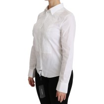 Dolce & Gabbana Elegantes langärmeliges Poloshirt mit Kragen in Weiß